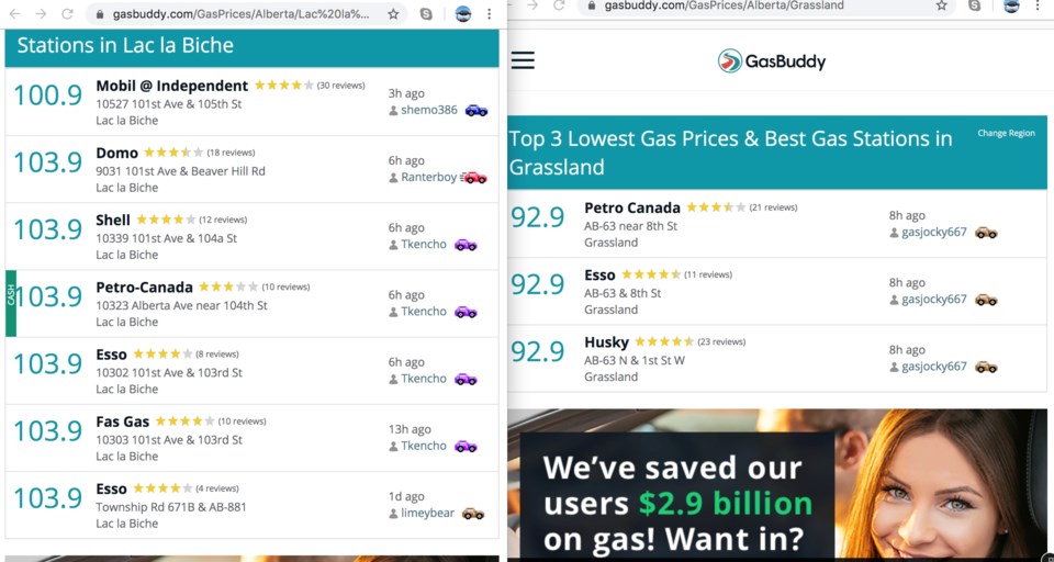 gas buddy compare dec. 18-19