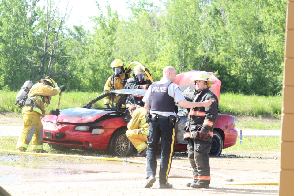 Fire crews look for hotspots. Police say Tuesday's fire wasn't suspicious.
Images: Rob McKinley