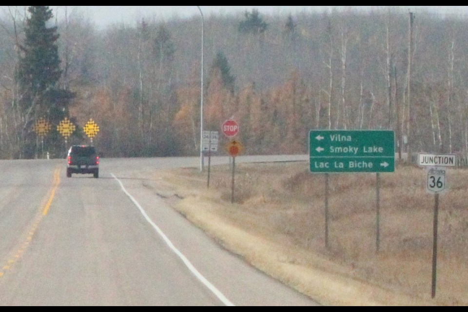 Highway 36 — named the Veterans' Memorial Highway—  finishes its 626 kilometre run from southern Alberta in Lac La Biche. A local council member is attending the upcoming Veterans' Memorial Highway meeting in Castor this week.