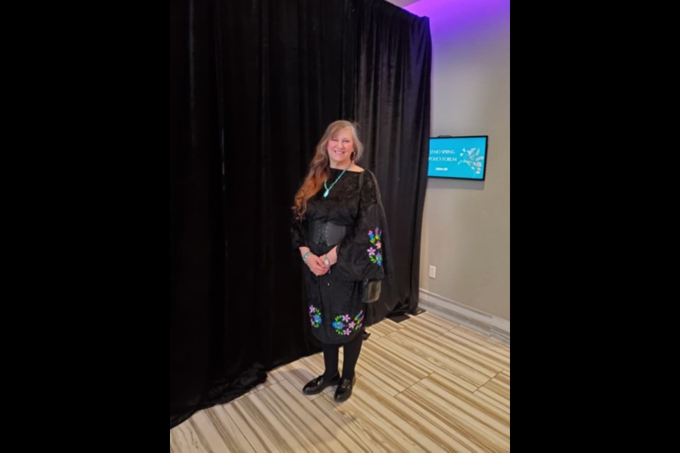 Annette Ozirny-Hobart attended the Women of the Métis Nation event where she was awarded a King Charles Coronation Medal.