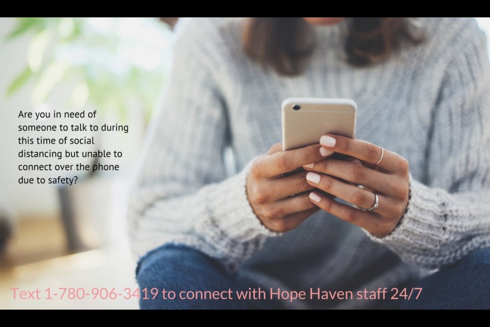 New PSA's from Lac La Biche's women's shelter are encouraging text messaging for those who may not have time for calls.