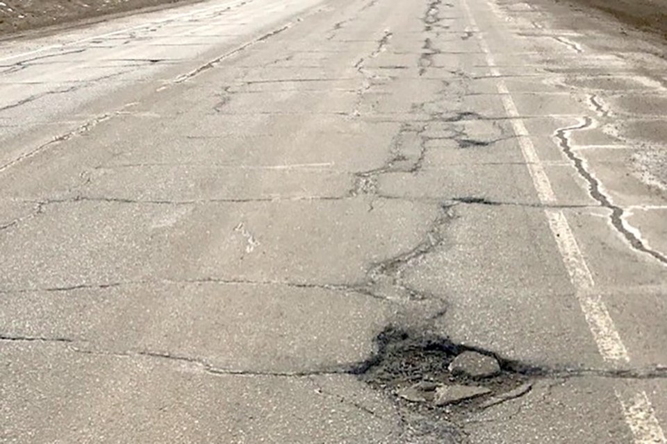 The municipality has also reached out to businesses who use the stretch if Hwy. 892 north of Hwy. 55 to reach out to Alberta Transportation about the condition of the road. Photo submitted.