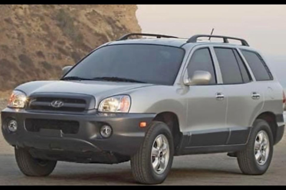 A Kikino Metis Settlement woman hopes information leading to the location of  a 2006 Hyundai Santa Fe SUV similar to this one will lead to her missing son, Jeremy Collins.