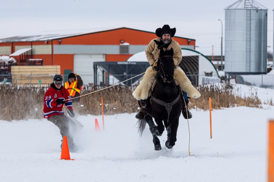 The sport of skijoring was on full display on Feb. 16 in St. Paul.