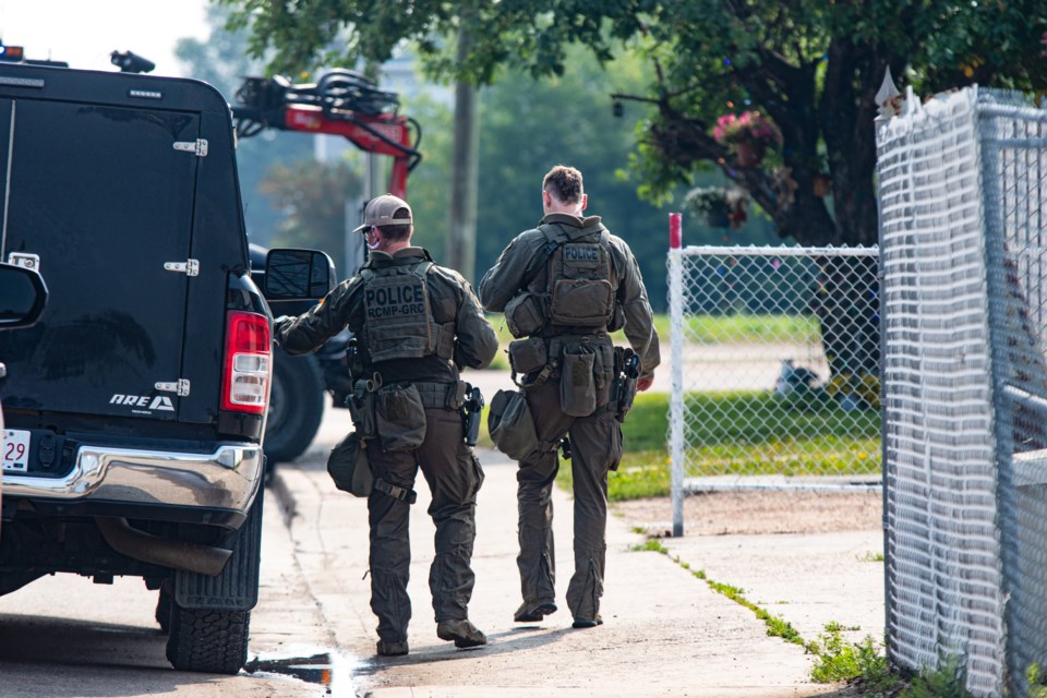RCMP execute a search warrant on a St. Paul residence on July 19.