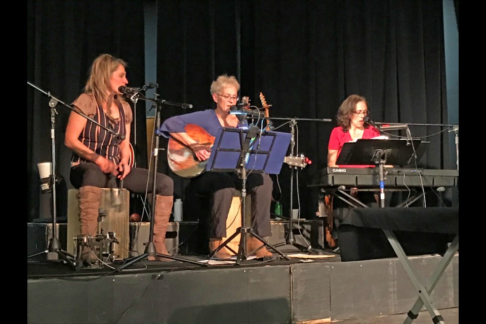 Plamondon Girlz with Guitarz at a pre-Covid live show.  The local group will be part of this weekend's Franco-celebration.    File 