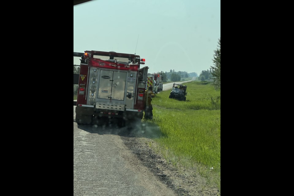 Firefighters extinguished a brush fire on June 9.