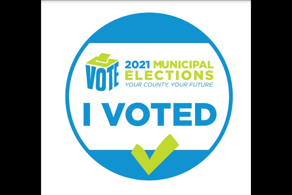 I voted stickers have been given to people casting ballots in the October 18 municipal election. Unless opposed by a legal order, all election materials will be destroyed no later than January 10 of next year.