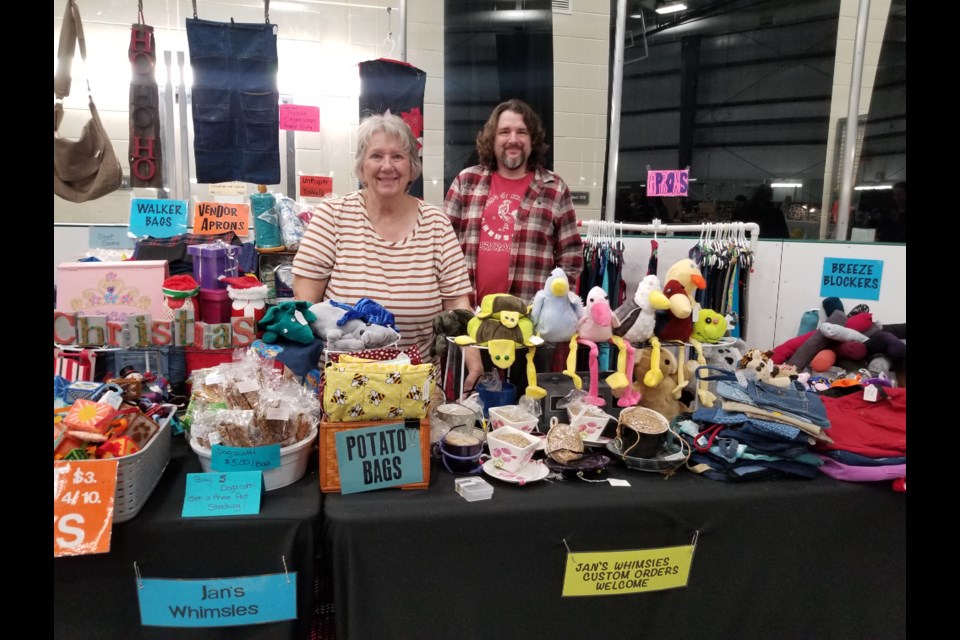 Jan and Ben Livingstone were among the many vendors at the Cold Lake craft sale.