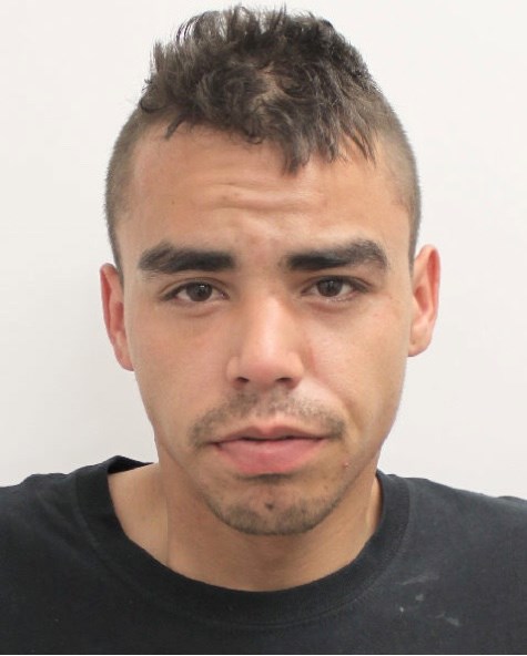 A wanted man considered armed and dangerous is in custody after Athabasca RCMP used a police dog to find a suspect who fled from them.