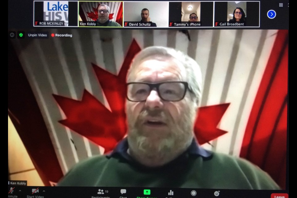 Alberta Chambers of Commerce president Ken Kobly at a recent zoom meeting of the Lac La Biche and District Chamber of Commerce.         Image Rob McKinley