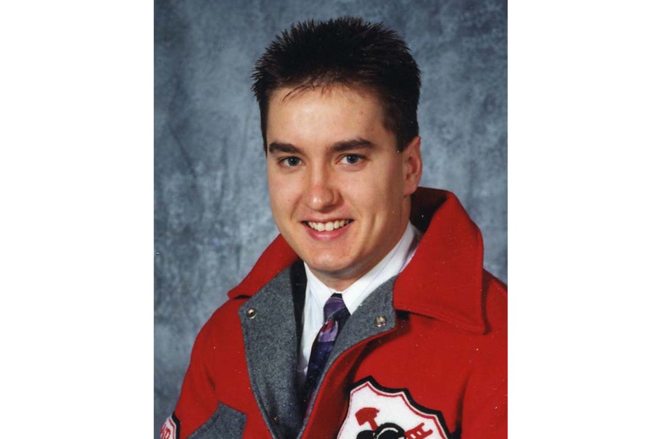 Fire Chief Trevor Kotowich is pictured when he first joined the St. Paul Fire Department, 30 years ago.