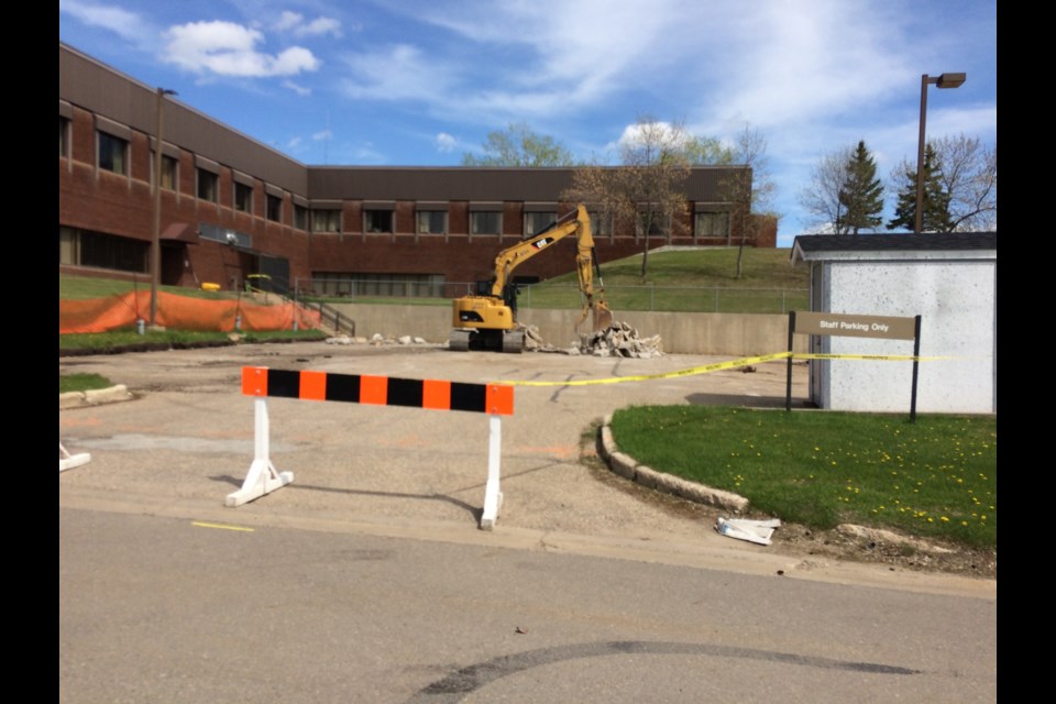 Work began last Tuesday on a five-phase parking project at the W. J. Cadzow hospital. The construction is expected to go until mid-August.