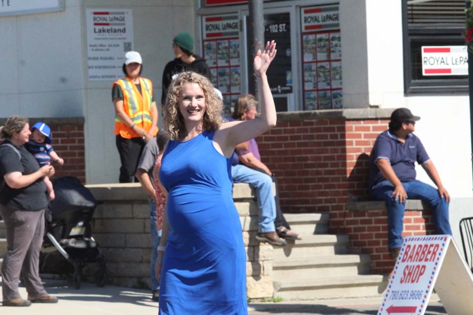 Laila Goodridge at the late July Summer Days parade in Lac La Biche. The former area MLA has been appointed as the Conservative  candidate for the area in the upcoming federal election.