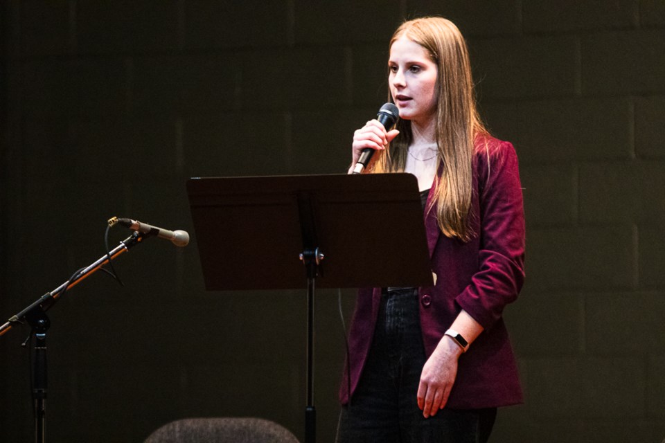 Caydence Bohn performs during the North Eastern Music Association's (NEMA) annual Christmas concert on Dec. 10.