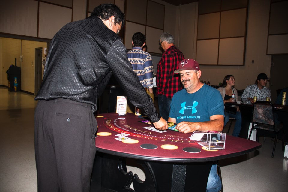 After dinner was served during the Rodeo Week Kick-off Party on Aug. 28, attendees enjoyed casino-style games with fun money, encouraging some friendly competition.