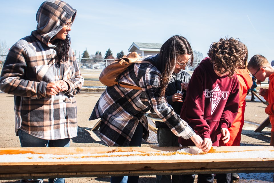 St. Paul community gather for ACFA Régionale de Saint-Paul's annual Cabane à sucre on April 6.