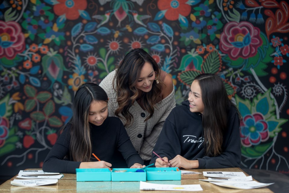 Terri Cardinal with her two daughters. Cardinal fills the role of MacEwan University's new position – associate vice-president, Indigenous Initiatives and Engagement.