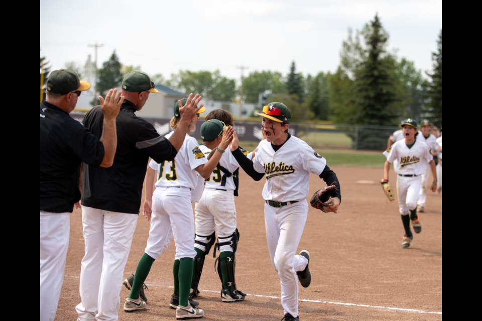 Caleb Poulin will be competing at the 2024 13U National Championships with the Sherwood Park Athletics 13U AAA team.