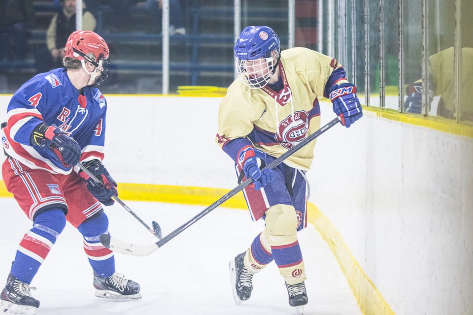 The St. Paul Canadiens (yellow jersey) hosted the Vegreville Rangers on Jan. 5 for their first game of 2024.