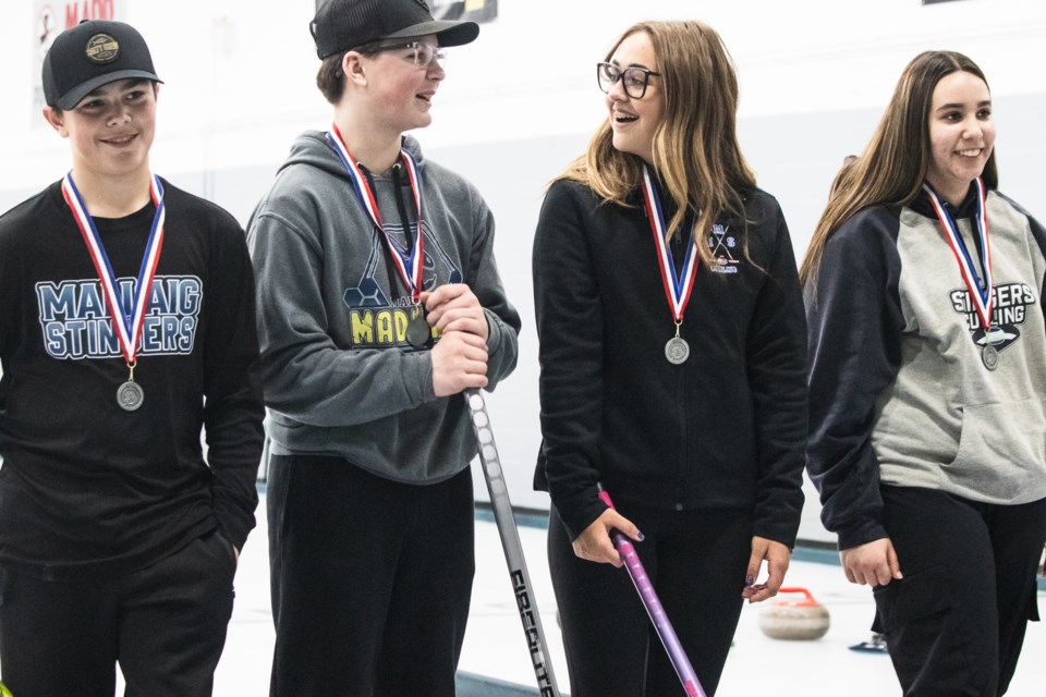 The Mallaig Stingers won silver in the St. Paul Athletic Association's (SPAA) junior mixed curling championship.