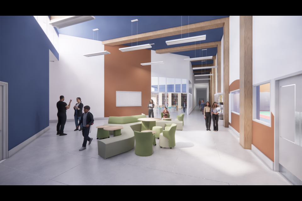 A rendering of the interior of the proposed new school in Mallaig.