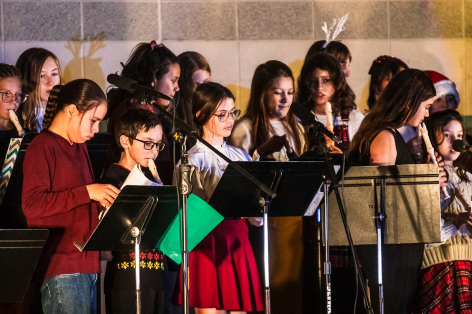 Glen Avon School Kindergarten to Grade 9 students perform during their annual Christmas concert on Dec. 21.