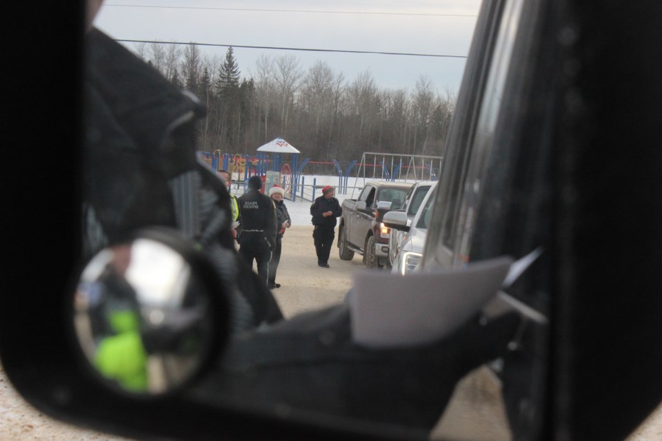 Hundreds of motorist passed though the Candy Cane Checkstops over the week.                                                 McKinley/ LLB POST