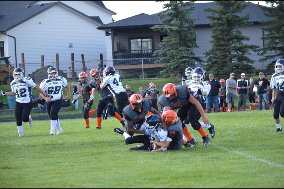 Bengals defeats the Lloydminster Chargers on its first game for the Wheatland Bantam Football League on Sept. 9.