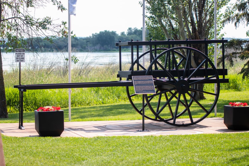 The Red River Cart at Lagasse Park was unveiled on June 24.