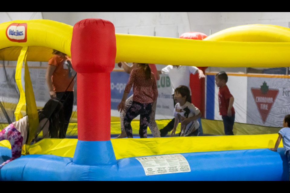 Rain or shine, the Aug. 18 Block Party escaped the rainy weather and moved indoors to the Cap Arena. People still had a lot of fun.