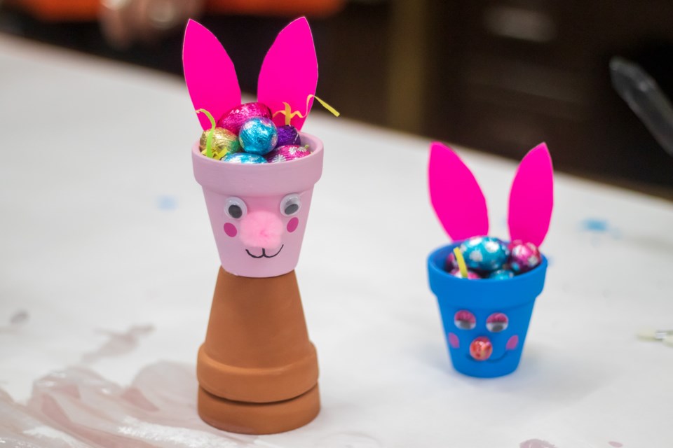 Members of the community crafted Terra Cotta Bunnies on Good Friday, Feb. 7.
