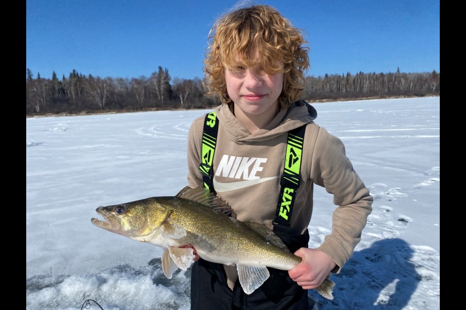 Jacob Stone seized the largest Walleye in the youth division. 