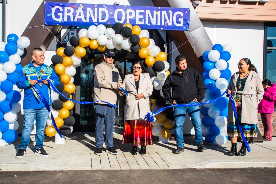 From left to right are members of Kehewin's former council, Coun. Craig Gladue, former Chief Trevor John, Coun. Sharyn Youngchief, Director of Operations Wylliam John, and Coun. Sharlene Gadwa.