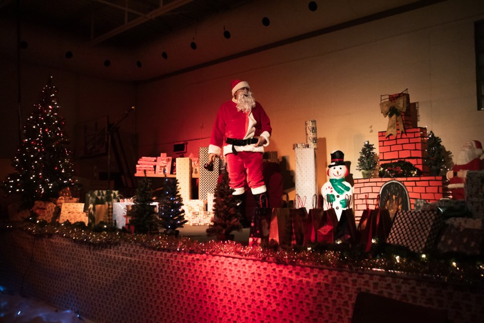Santa brings gifts to children.