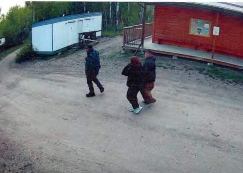 Pictured are individuals suspected of break-in and theft at the Lac Bellevue Legion campground. 