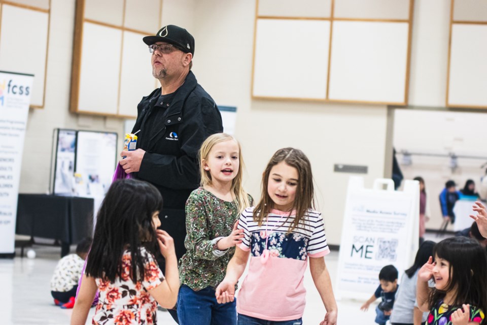 Kids of all ages enjoys a fun night at the Rec Centre on Feb. 13, with lots of games for them to enjoy.