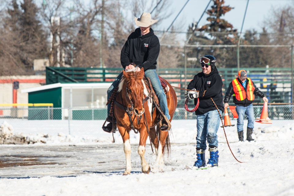 The Wild West Skijoring, hosted by the St. Paul Ag Society, was back on March 2 after being postponed for a week due to the cold weather. Extreme weather conditions also led to the cancellation of the event last year.