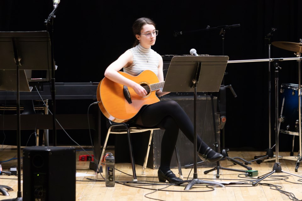 Rhiana Champagne performs a song she composed herself.