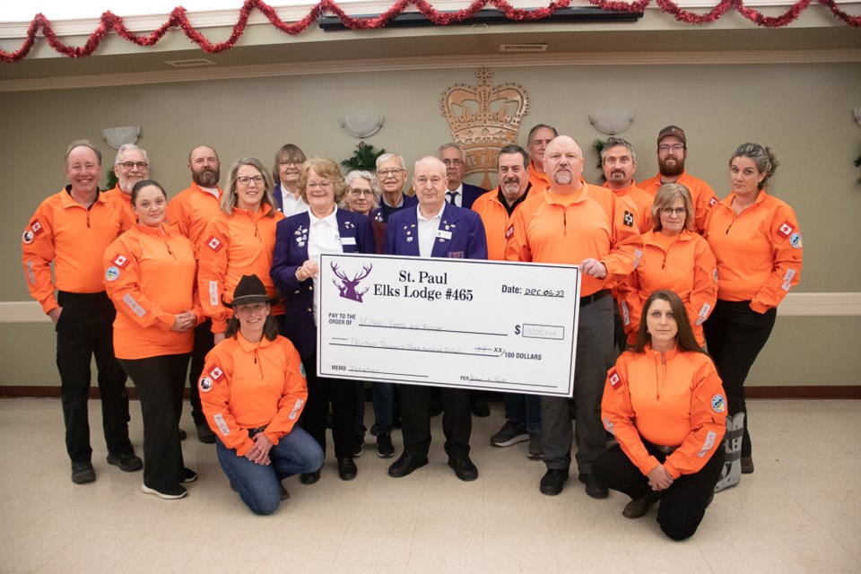 St. Paul Elks donated $13,000 to the St. Paul Search and Rescue on Dec. 6.
