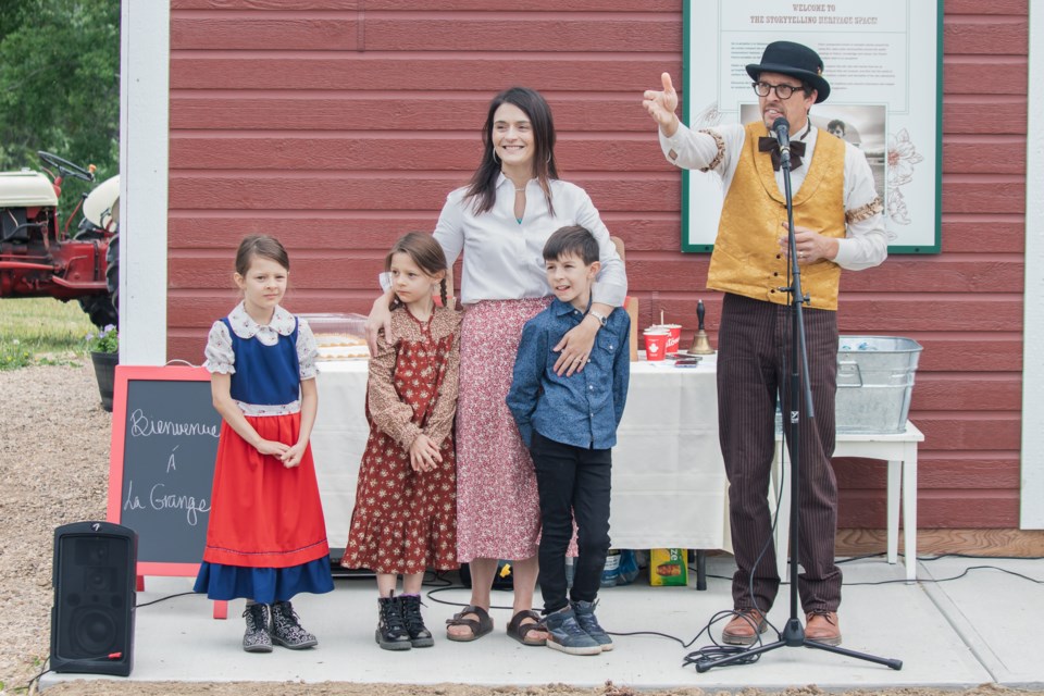 Virginie (middle) and Roger Dallaire officially opened Le Petit Bonheur or The Barn on June 12.