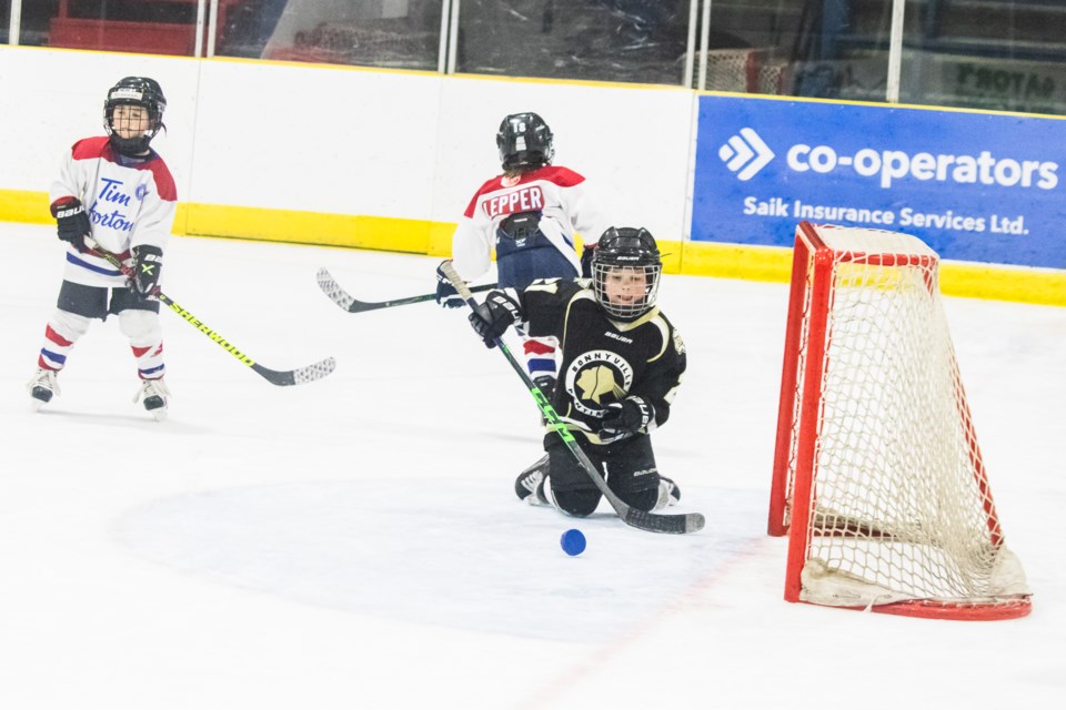 Bonnyville and St. Paul U7 teams play each other.