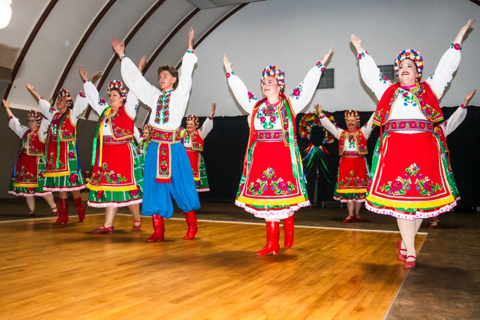 On July 20, the Myrnam and District Ukrainian Dance Club celebrated its 50th anniversary at the Elks Hall. Traditional dances from many areas in Ukraine were performed.