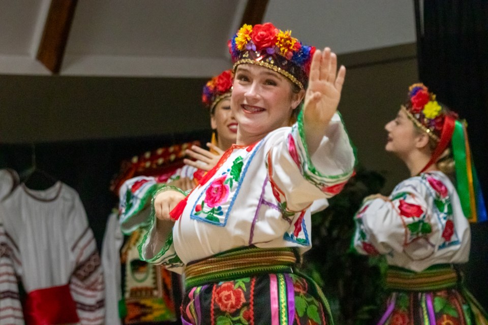 On July 20, the Myrnam and District Ukrainian Dance Club celebrated its 50th anniversary at the Elks Hall. Traditional dances from many areas in Ukraine were performed.