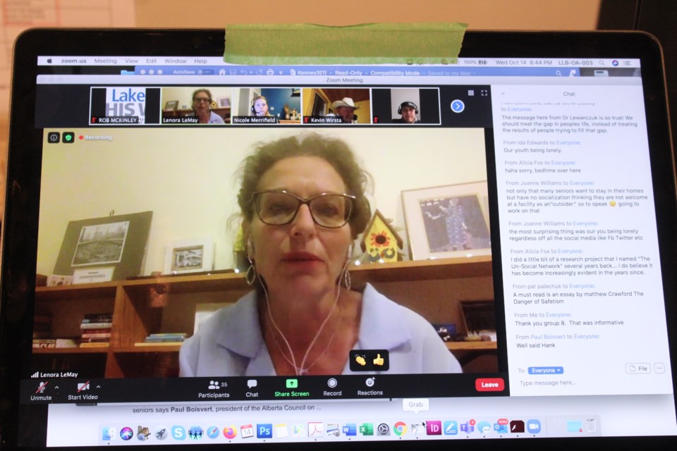 Lenora Lemay Ph.D. was part of last week’s Zoom meeting with AHS and the Lakeland Communities Health Advisory Council.   Image Rob McKinley
