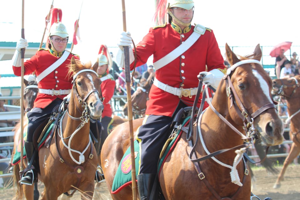 The precision riding troop conducts military manoeuvres that entertain audiences across the country. This will be the third time the Strathcona's have been in Lac La Biche.     Image: File Rob McKinley