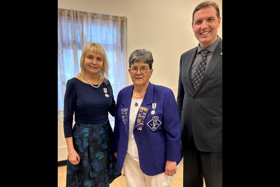 The Queen Elizabeth II Platinum Jubilee Medal was recently presented to Lac La Biche's Louise Beatch by Camrose MLA Jackie Lovely, Camrose and Battle River-Crowfoot MP Damien Kurek.