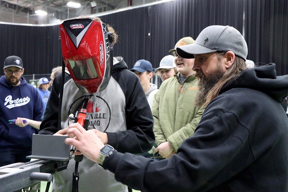 Students attending the Lakeland Student Trades Fair in Bonnyville were able to participate in some hands-on demonstrations.