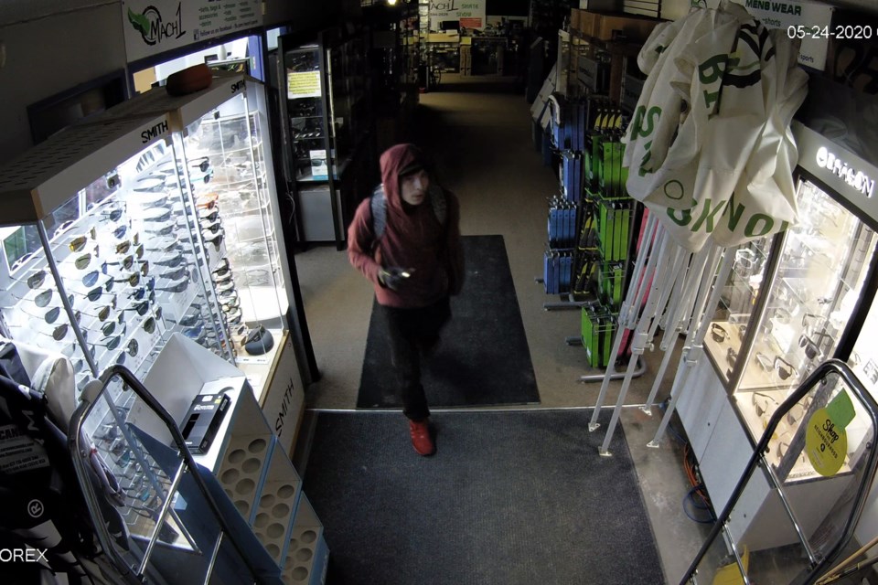 Cold Lake RCMP are looking for the public's assistance to identify this suspect who broke into Mach 1. Submitted photo. 