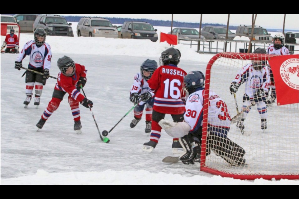 An image from the 2020 Lac La Biche Kinsmen Rob McCormick Memorial On the Pond Hockey Tournament.    File-LLB POST